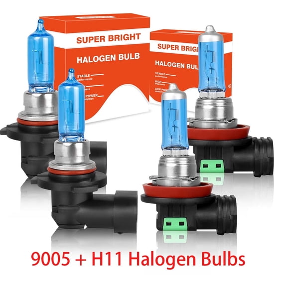 FZPJJNB For Honda Odyssey 2011-2020 9005 H11 Halogen Headlight High Low Beam Bulbs Combo,Pack of 4