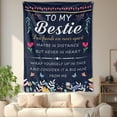 thumbnail image 4 of Blue Fleece Blanket For Sisters And Best Friends Inspiring Gift Filled With Wishes And Encouragement Sofa Bed Travel Camping Polyester Throw Shipped From USA, 4 of 9