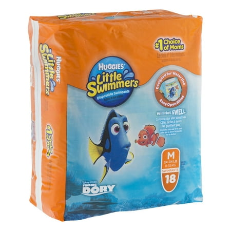HUGGIES Little Swimmers Disney Pixar Finding Dory, Swimpants, Size Medium, 18 Swimpants