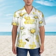 thumbnail image 4 of Easygdp Sweet Honey Men's Hawaiian Shirts Print Lapel Short Sleeve for Beach, vacation, party, casual occasions - XX-Large, 4 of 9