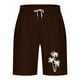 thumbnail image 4 of Puntoco Pantalones Cortos De Corte Clásico Para Hombre，Pantalones Cortos Deportivos Con Cordones Para Hombre, Elásticos, Informales, Con Bolsillo, Para Fitness, Para El Hogar, Marrón, Xl, 4 of 4