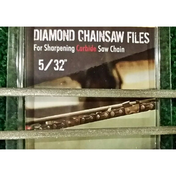 5/32" Diamond Chainsaw Sharpening File for 3/8 LP Carbide Chain - Professional 2-Pack