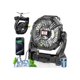 thumbnail image 1 of Ventilador de camping con linterna LED recargable de 3000 mAh, color negro, 1 of 7