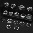 thumbnail image 3 of Open Rings Set Knuckle Stacking Ring Snake Ring Boho Finger Rings for Women Men Girls, 3 of 8