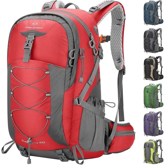 Maelstrom Hiking Backpack,Camping Backpack,40L Waterproof Hiking Daypack with Rain Cover,Lightweight Travel Backpack,Grey