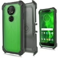 thumbnail image 3 of Value Pack ! for 6" Moto E5 Plus Moto E5 Supra XT1924 case Phone Case 360° Cover Screen Protector Clip Kickstand Holster Hybrid Shock Bumper combo green, 3 of 4