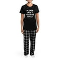 thumbnail image 4 of CafePress - Please Don't Make Me Adult T Women's Dark Pajamas - Women's Short Sleeve Print T-Shirt and Pants Dark Cotton Pajama Set, 4 of 7