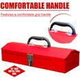 thumbnail image 3 of HPDMC Metal Tool Box Set of 2 - 16" Heavy Duty Steel Toolbox with Metal Latch - Portable Hip Roof Style Mechanic Tool Boxes for Car, Truck, Tractor & Home - Red, 3 of 11