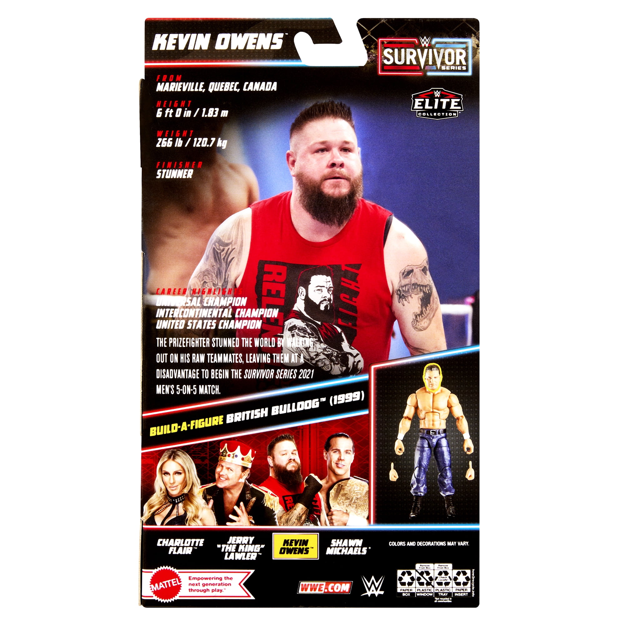 Kevin Owens - WWE Elite Survivor Series 2023 Mattel WWE Toy Wrestling Action Figure
