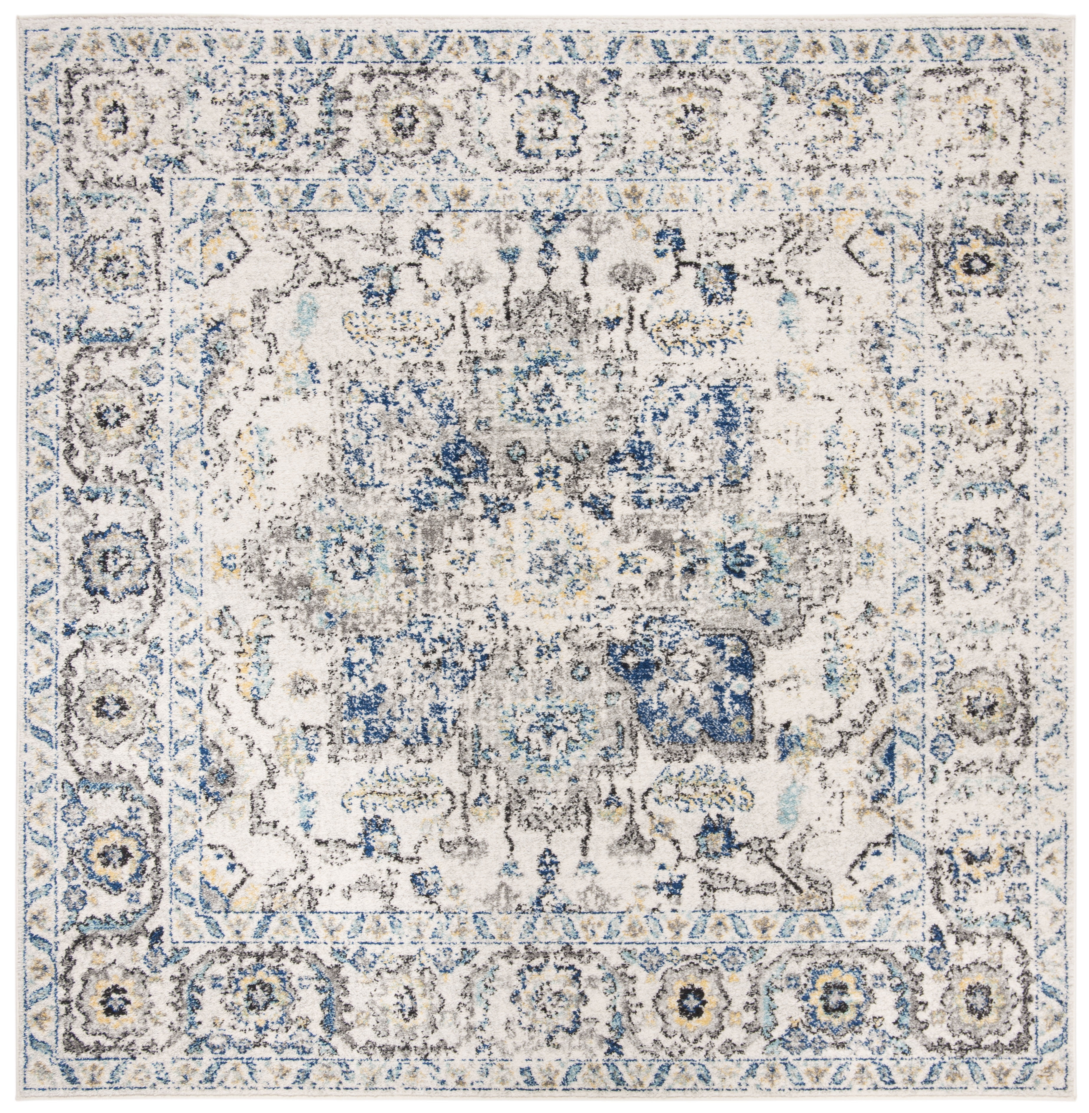 Safavieh Madison Katina Traditional Oriental Area Rug, Gray/Ivory, 12' x 12' Square