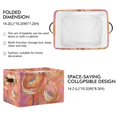 thumbnail image 2 of Yayeee 2 Pack Canvas Storage Basket with Handles for Shelves Fabric Bins Closet Organizer, Abstract Pink Flowers, 2 of 8