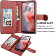 thumbnail image 5 of For Moto G Power 5G 2024 Case, Motorola Moto G Power 5G 2024 Leather Wallet Case with Card Holder and Lanyard for Women Men, eBizWare Magnetic Flip Detachable Phone Cover - Wine Red, 5 of 9