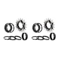 thumbnail image 2 of Transemion Single 1 Speed Cassette Cog Durable Fixed Gear Conversion Set for 7-10s Hubs Black 17T 2Set, 2 of 6