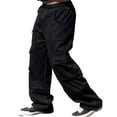 thumbnail image 2 of HomeDM Mens Athletic Sweatpants with Pockets Drawstring Workout Cargo Joggers Black Wide Leg Lounge Pants Size 6XL, 2 of 6