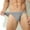 Gray, variant on Men's Low Rise Solid Color Thong Briefs Stretch Fabric Minimalist Comfort Jockstrap Underwear