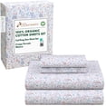 thumbnail image 4 of RUVANTI 100% Organic Cotton Sheets - California king Sheet Sets - 4 Piece Percale Weave Bedding, Crisp, Cooling & Breathable, Soft & Durable, 16" Deep Pocket, Hotel Quality Sábanas - Multi Paisley, 4 of 7