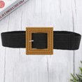 thumbnail image 4 of OUNONA Vintage Wide Waist Belt for Women, Retro Elastic Weave Waistband with Adjustable No-Hole Design, Stylish and Comfortable, 4 of 7