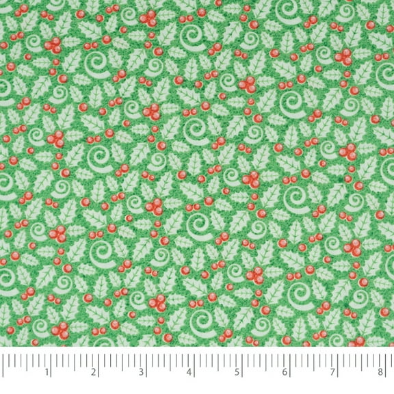 SINGER Christmas Collection 44" 100% Cotton Solid Print Sewing & Craft Fabric 8 yd By the Bolt, Green