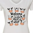 thumbnail image 4 of Inktastic Welcome to the Herd with Cute Black and White Holstein Cows Women's V-Neck T-Shirt, 4 of 5