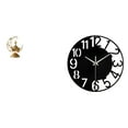 thumbnail image 1 of Candelabro antiguo con reloj de pared acrílico decorativo, silencioso, de fácil lectura, diseño redondo para sala de estar, chimenea, hotel, oficina y, 1 of 8