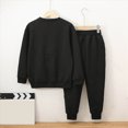 thumbnail image 2 of NOLDARES 2pcs Toddler Baby Boy Fall Winter Clothes Print Long Sleeve Sweatshirt Tops Casual Pants Set Little Kids Outfits Clothing(Black,4-5 Y), 2 of 4