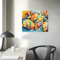 thumbnail image 3 of COMIO  Tropical Fish Wall Art Paintings Colorful Abstract Sea Animal Fish Pictures on Canvas Modern Home Living Room Bedroom Decor., 3 of 4