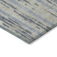 thumbnail image 5 of HomeRoots 592771 9 x 12 ft. Taupe, Gray & Blue Striped Washable Indoor & Outdoor Rectangle Area Rug, 5 of 5