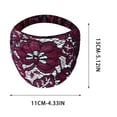thumbnail image 6 of 4 PCS Lace Headbands for Women, Wide Headbands for Women Head Wraps, Floral Pearl Lace Elastic Headbands Hair Accessories for Weddings, Vacations & Daily Styling, Purple red, 6 of 6