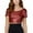 Red, variant on Baqcunre Crop Tops Fashion Women Sexy O-Neck Solid Sequins Short Sleeve Short Navel Top Blouse Tee Womens Blouses Shirts For Women Black L