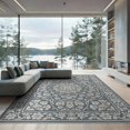 thumbnail image 2 of ODIKA 6'x9' Washable Area Rug Non-Slip, Chair-Friendly, Entryway Motif Rosette Decorative Panels Door Orientalisch Geometric for Dining Room, Under Table, Office Décor, 2 of 7