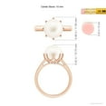 thumbnail image 5 of ANGARA 10mm Freshwater Cultured Pearl Solitaire Ring in 14K Rose Gold for Women, Girls Ring Size-9.5 (Stone Grade: AA-Better) June Birthstone Jewelry Gift for Her Birthday, Wedding, Engagement, 5 of 11