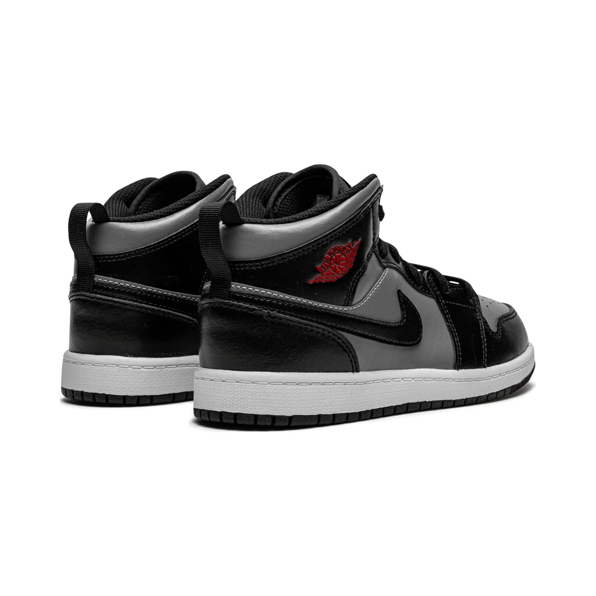 Jordan Preschool Air Jordan 1 Mid PS 640734 096 Shadow Size 1Y Black Gym Red particle Grey 1 Little Kid Walmart