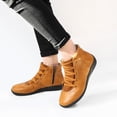 thumbnail image 6 of Ecetana Womens Flats Boots Side Zipper Leather Ankle Booties, 6 of 6