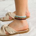 thumbnail image 6 of SmartBy 7Pcs Bohemian Women Anklet Round Beads Handmade Barefoot Ankles Bracelets Jewelry for Beach, 6 of 7