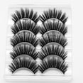 thumbnail image 1 of Pestañas naturales, pestañas postizas, pestañas cortas, pestañas postizas de visón tenues, 5 pares de pestañas mixtas, pestañas postizas gruesas y tridimensionales., 1 of 3