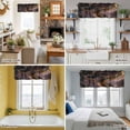 thumbnail image 5 of Abstract Marble Texture Valance Curtain Purple Gold Waves Art Window Valances Rod Pocket Short Curtains Window Treatments for Kitchen Bedroom Bathroom Laundry 54" x 18", 5 of 9