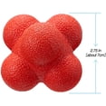 thumbnail image 2 of 2 Pack Boule de Réaction Hexagonale Haute Densité Rebond en Mousse de Caoutchouc pour l'Entraînement Réflexe d'Agilité et de Coordination (Bleu et Rouge), 2 of 7