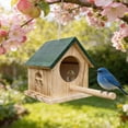 thumbnail image 5 of Kugisaki Outdoor Hanging Bird Feeder Wooden Bird House Feeder Outdoor Yard Garden Decor Unique Gifts, 5 of 6