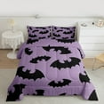 thumbnail image 2 of jejeloiu Spooky Bats Full Size Comforter Sets,Happy Halloween Day Bedding Comforter Set,Black Purple Bedding Sets For Boys Kids,Luxury Bedroom Decor Reversible,3 Pieces, 2 of 8