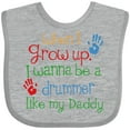 thumbnail image 3 of Inktastic Drummer Like Daddy Boys or Girls Baby Bib, 3 of 4