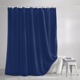 thumbnail image 4 of Shower Curtains for Bathroom-72"x78",Solid Pure Cyan Blue Waterproof Bath Curtain Grommet Shower Curtain Set with Hooks, 4 of 9