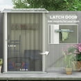 thumbnail image 5 of Outsunny 3.3' x 3.4' Lean-to Garden Storage Shed, Small Outdoor Galvanized Steel Tool House with Lockable Door for Patio, Backyard, Lawn, Gray, 5 of 10