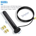 Bingfu Cellular 4G LTE SMA TS9 5dBi Antenna 2 Pack with Base 9