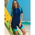 thumbnail image 2 of Charmo Combinaison Shorty pour Femmes à Fermeture Éclair Frontale une Pièce avec Rembourrage pour Surf et Plongée, 2 of 5