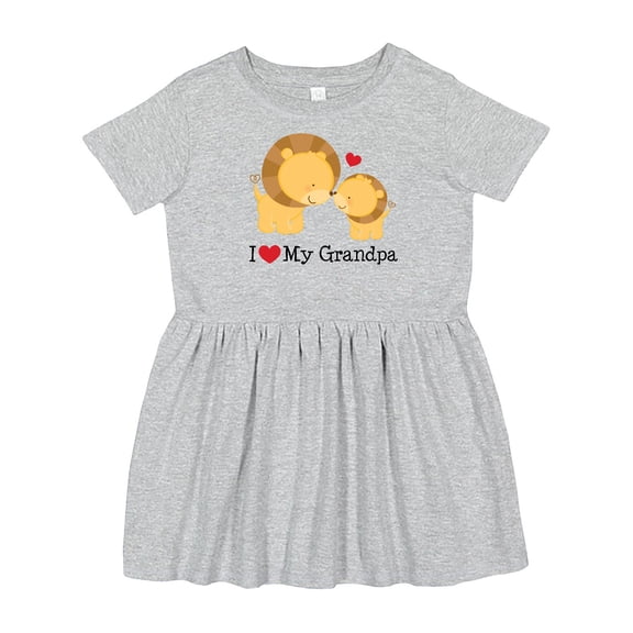 Inktastic I Love My Grandpa Girls Toddler Dress