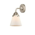 thumbnail image 4 of Innovations Lighting  Nouveau 2 Cone - 1 Light 6" Sconce Matte White/Brushed Satin Nickel, 4 of 5