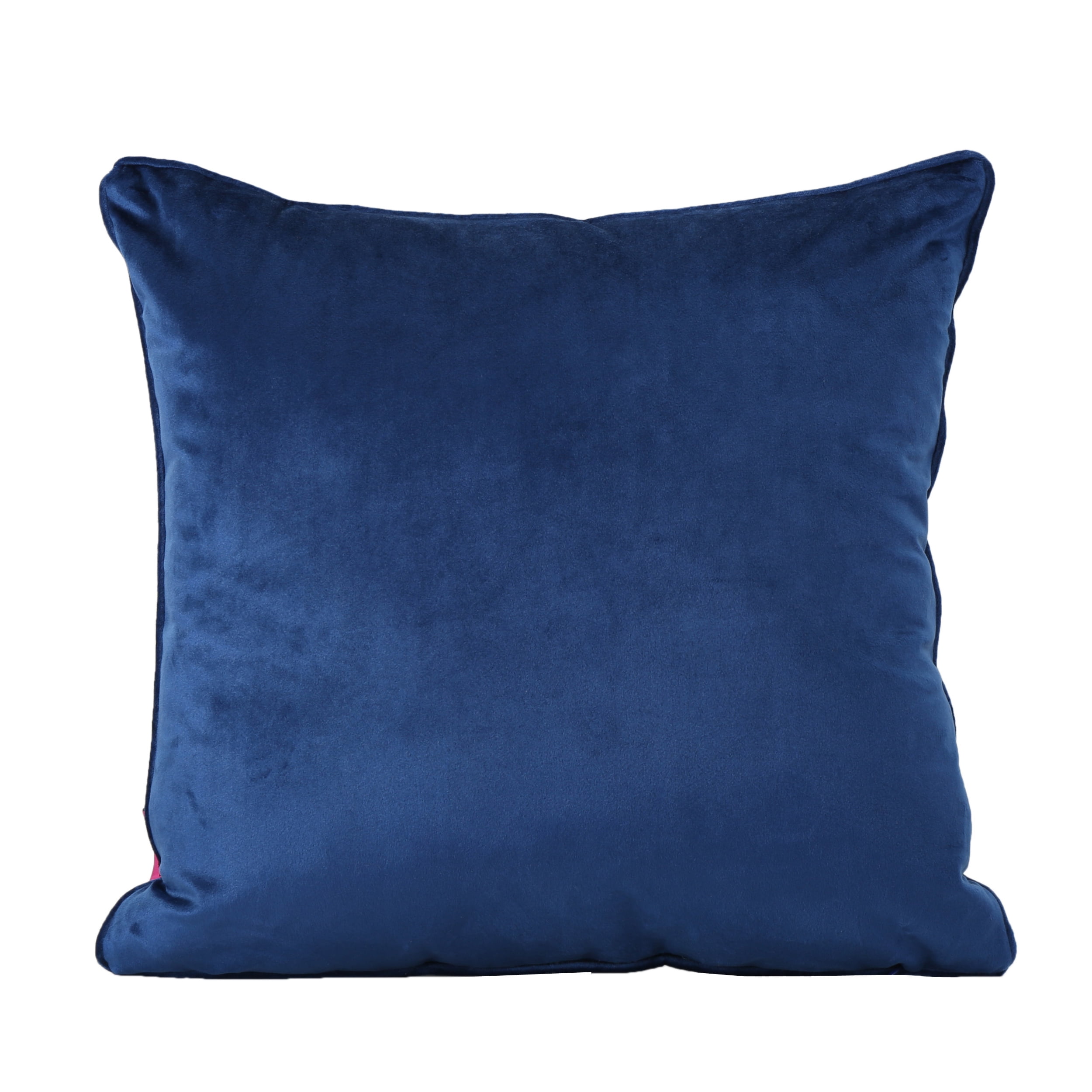 GDF Studio Isadora Modern Velvet Throw Pillow, Navy Blue
