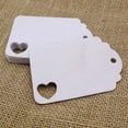 thumbnail image 2 of 100 Pcs Wedding Favor Hang Tag Rectangular Shape Heart Punched Gift Tags with Free Natural Jute Twine - Colors Available, 2 of 8
