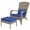 Blue, variant on Topcobe Wicker Outdoor Fire Pit Seating Set, Patio Chair with Ottoman and Pillow Set, Gray for Patio, Deck, and Garden