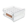 thumbnail image 1 of Organizador de huevos apilable para refrigerador, duradero, con marcador de tiempo contener 32 huevos, 1 of 7